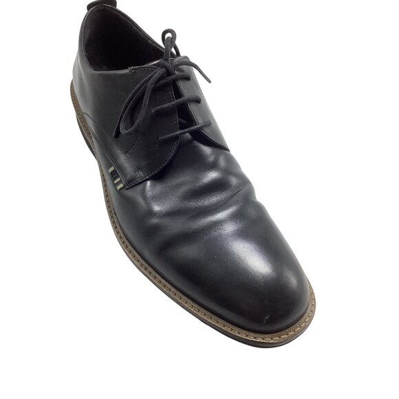 Ecco Mens Dress Shoes Black Leather Lace-Up Derby Style  Size 46, US 12*NWOB - Picture 5 of 14